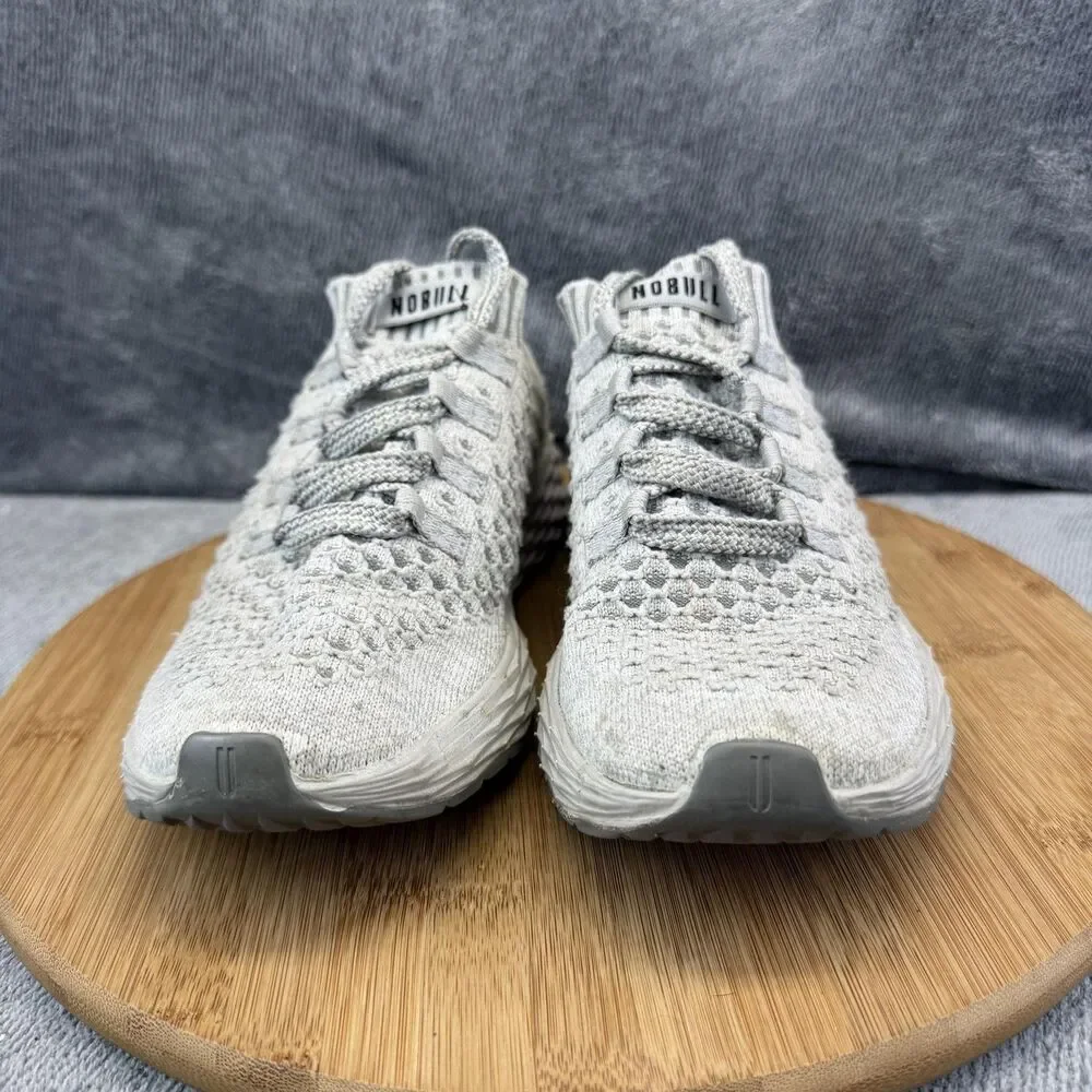NOBULL Shoes Womens Size 8.5 Gray Knit Running Training Athletic Sneakers